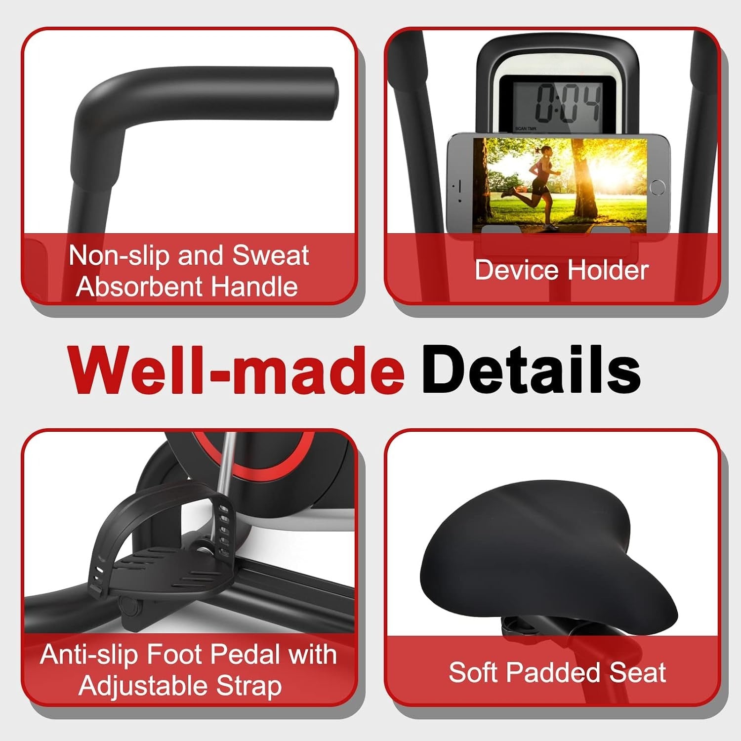 Air Resistance Fan Bike with Monitor