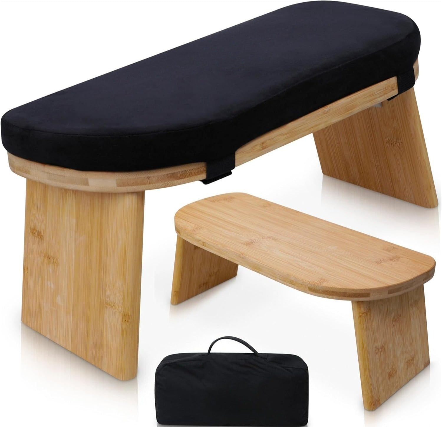 Bamboo Meditation Bench with Cushion
