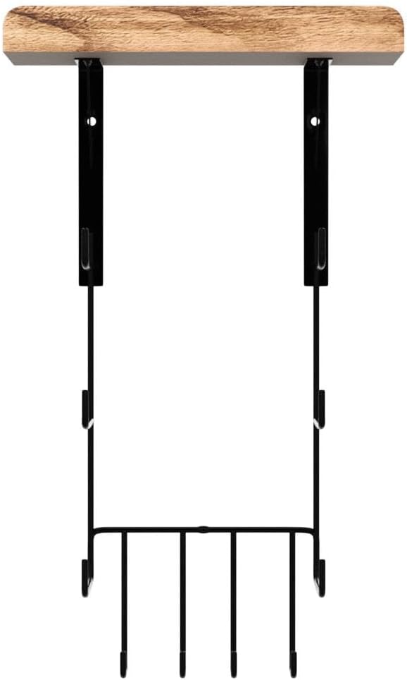 2-Pack Black Wood Yoga Mat Wall Rack