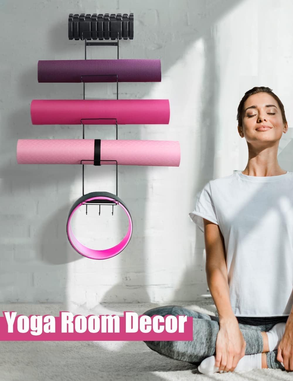2-Pack 5-Tier Metal Yoga Mat Rack