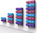 Black 8-Tier Metal Yoga Mat Rack