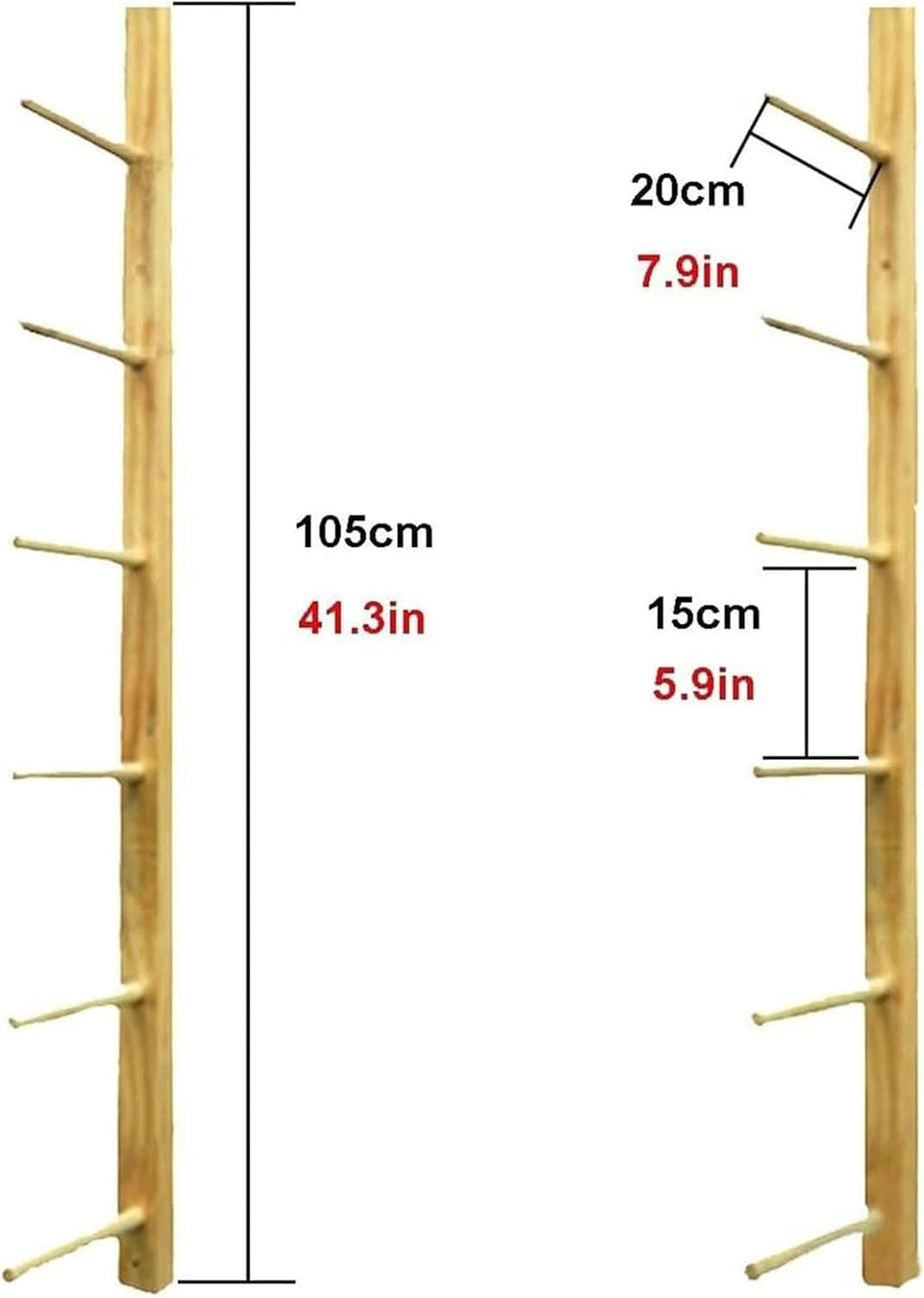 Wood 6/9-Tier Yoga Mat Storage Rack