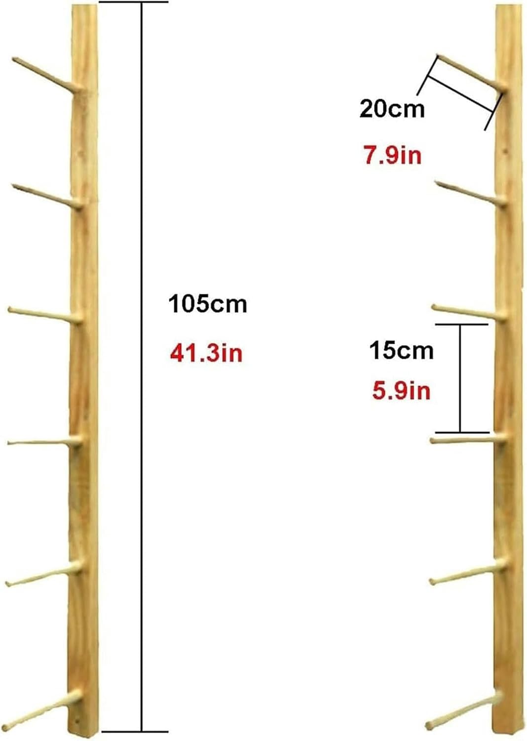 Wood 6/9-Tier Yoga Mat Storage Rack