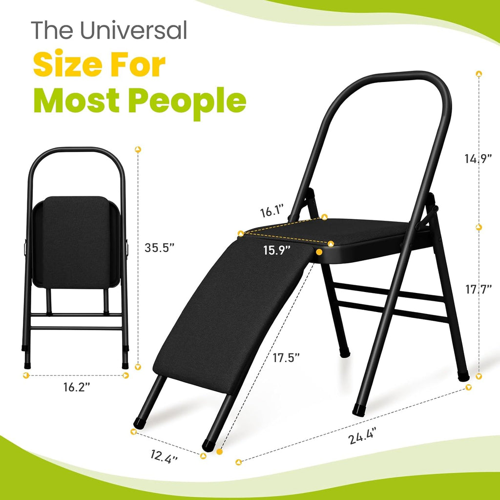 Folding Yoga Chair with Lumbar Support