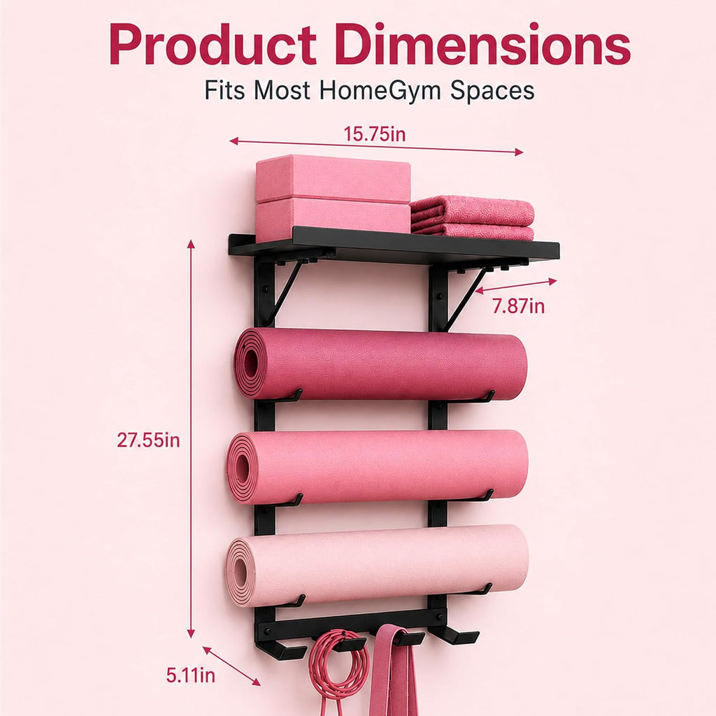 4-Tier Metal Yoga Gear Storage Rack