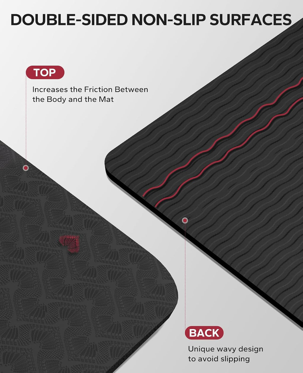 6mm Thick Wide Non-Slip Yoga Mat