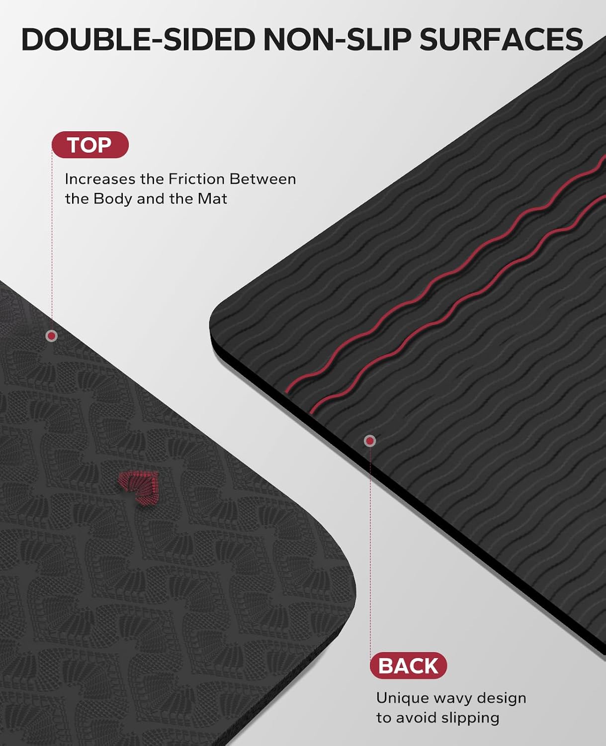 6mm Thick Wide Non-Slip Yoga Mat