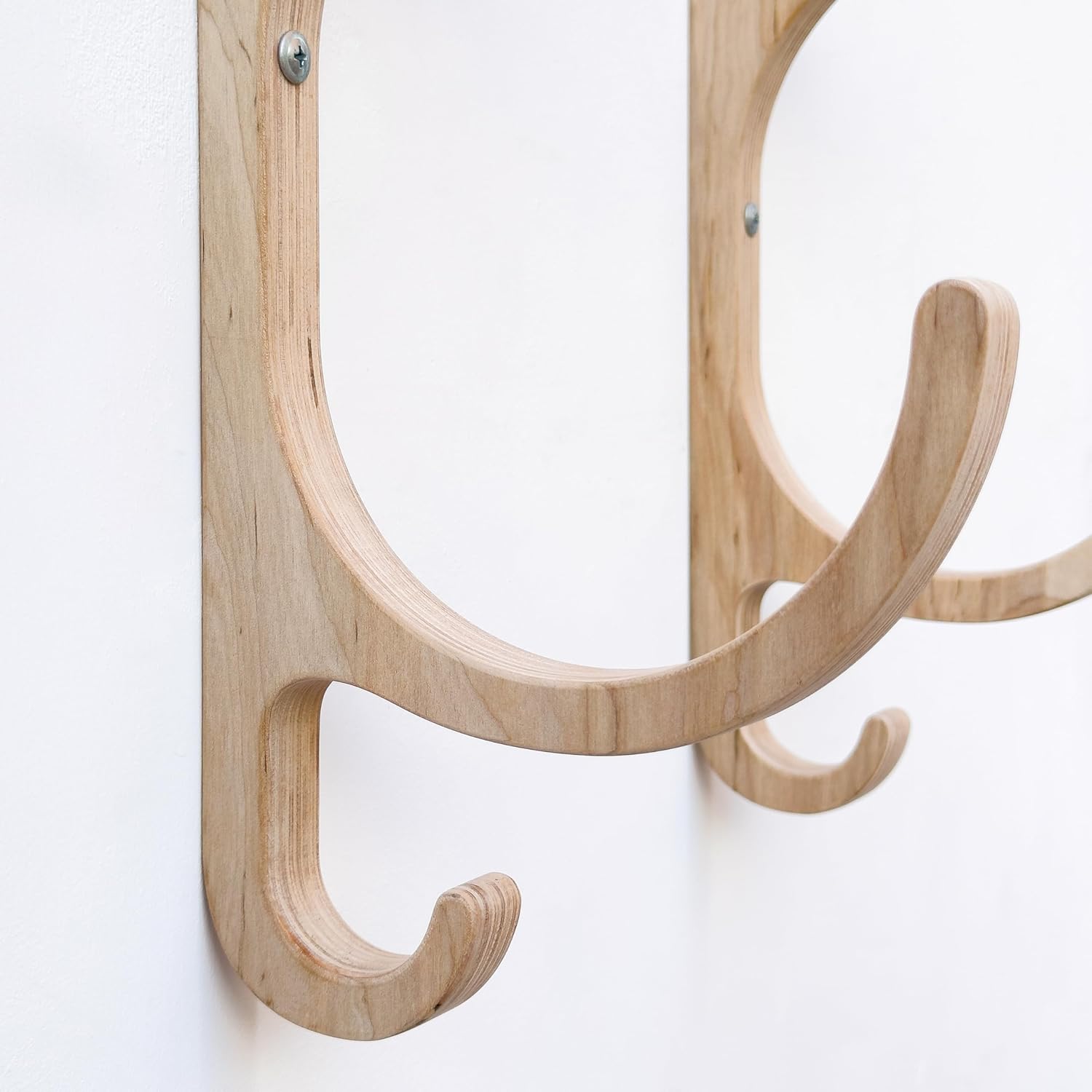 Natural Wood 2-Tier Yoga Mat Storage Rack