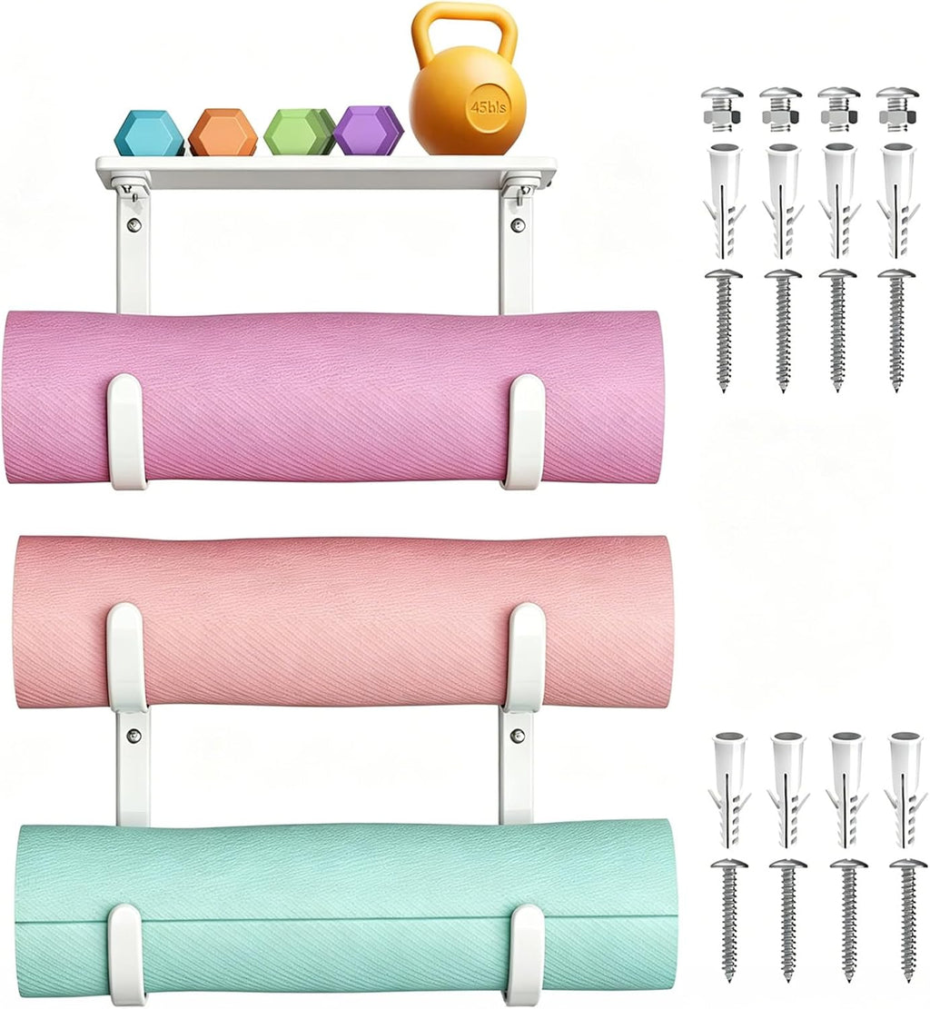 Rubber Yoga Mat Wall Storage Rack