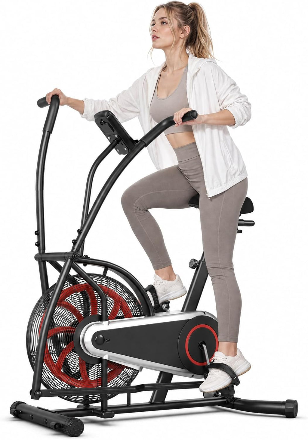 Air Resistance Bike with Dual Handlebars