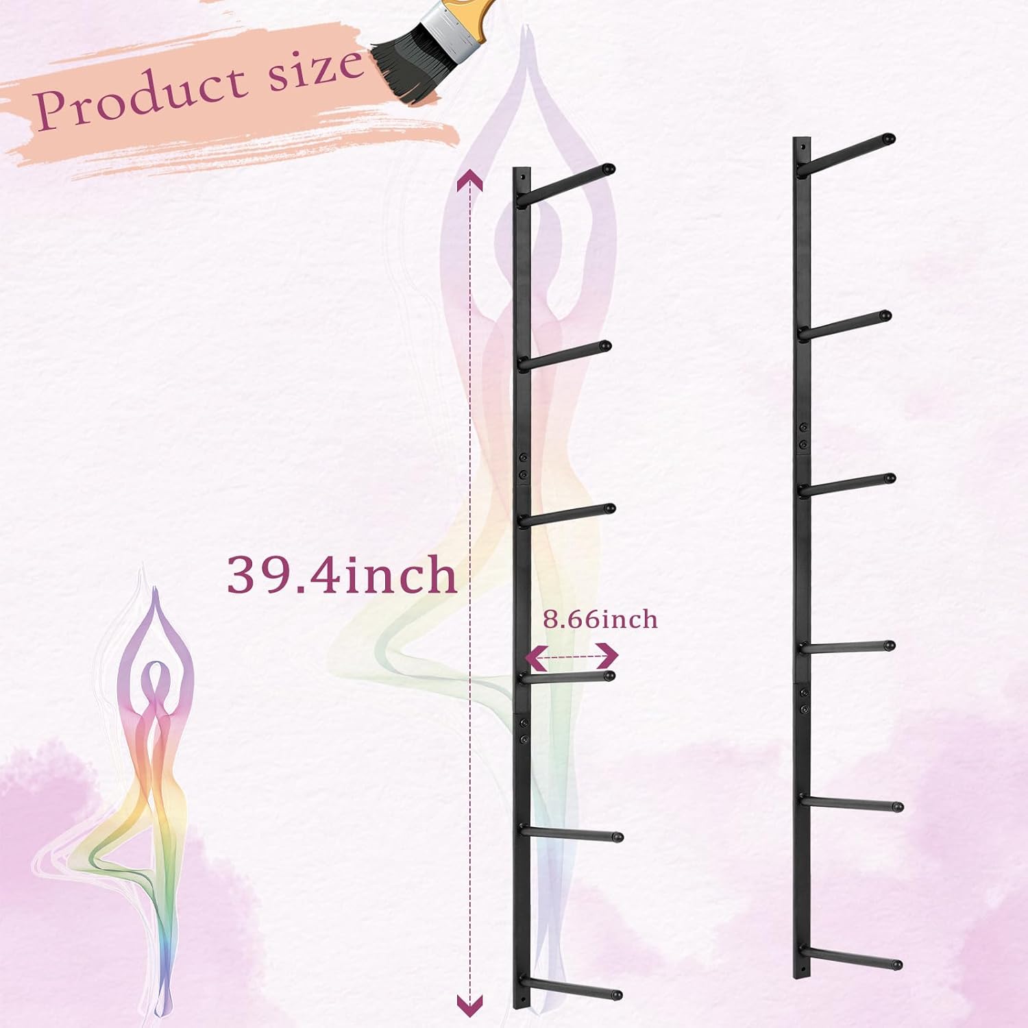 Yoga Mat & Board Wall Storage Holder