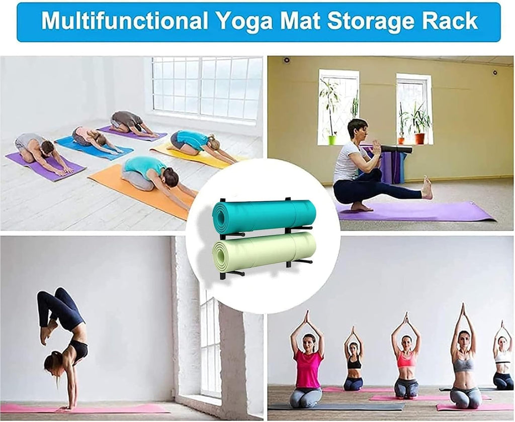 White 4-Tier Yoga Mat Storage Rack