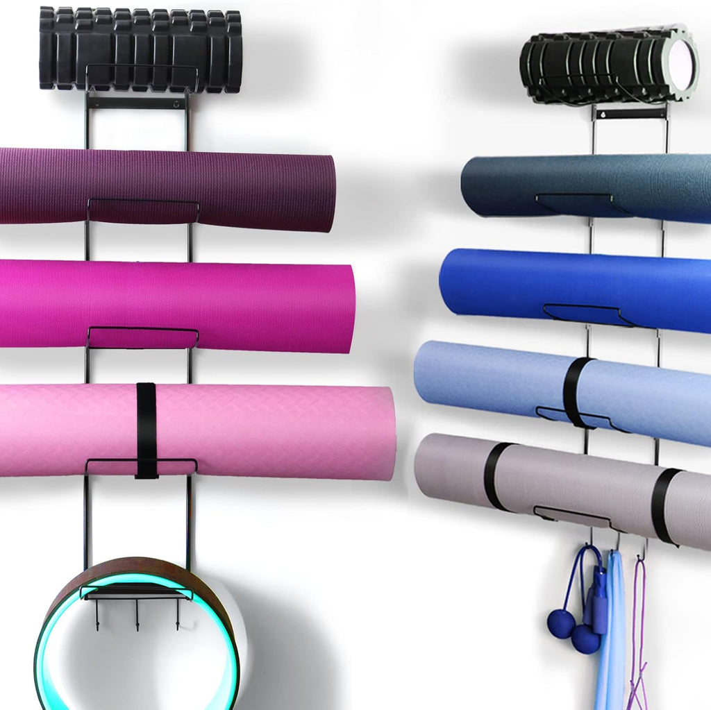 2-Pack 5-Tier Metal Yoga Mat Rack