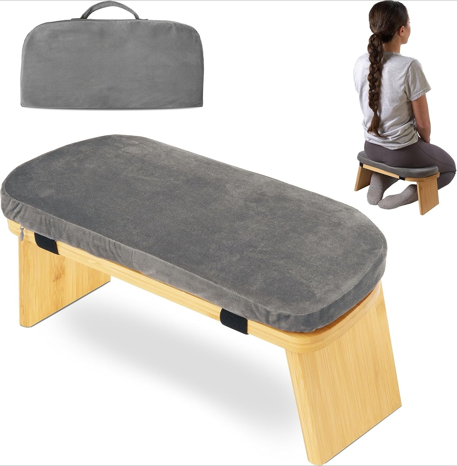 Bamboo Foldable Kneeling Meditation Chair