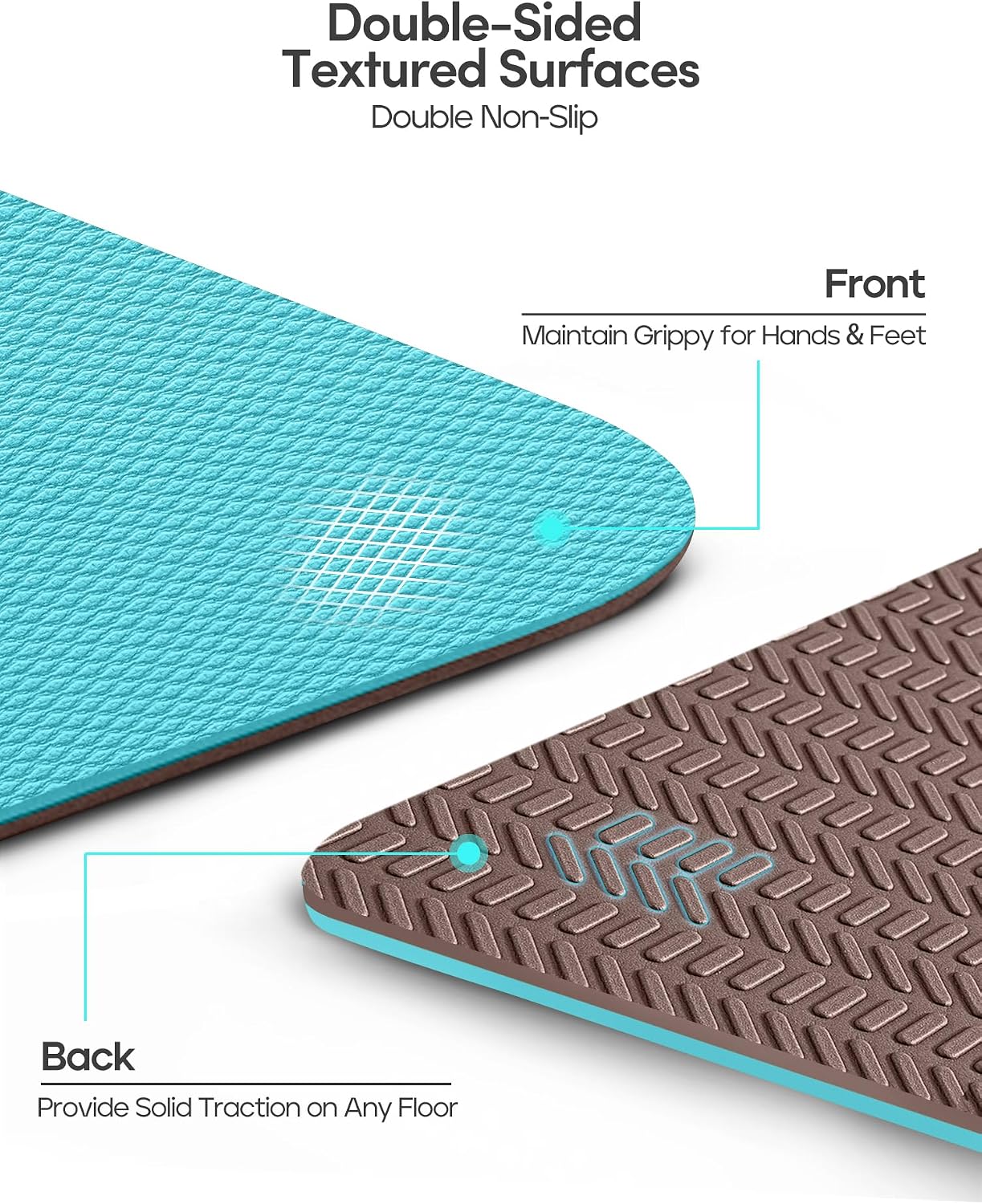 TPE Non-Slip Thick Yoga Mat with Strap