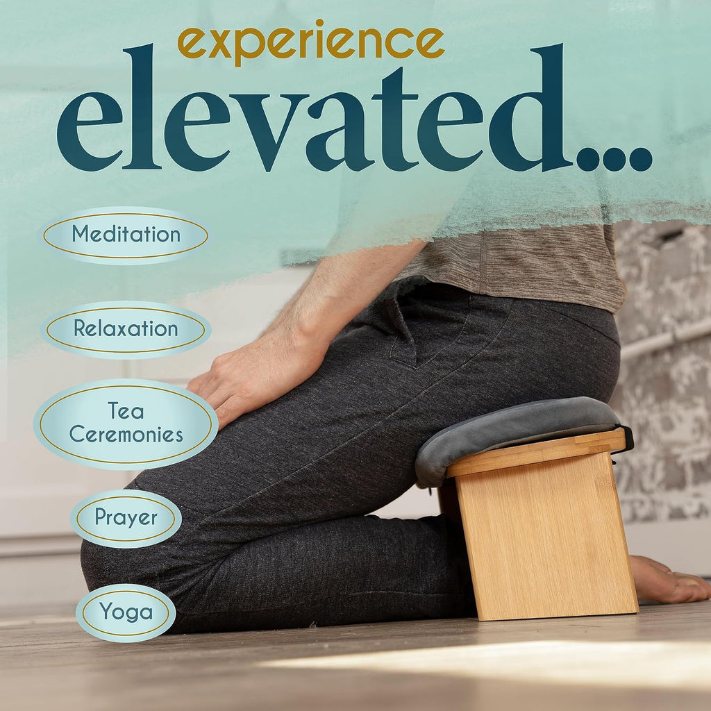 Bamboo Foldable Kneeling Meditation Chair