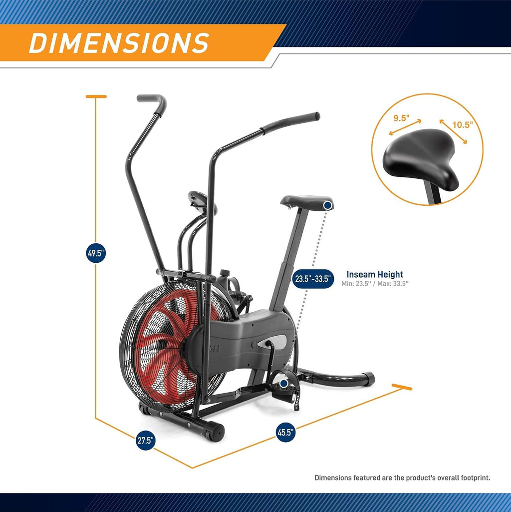 Dual Action Air Resistance Fan Bike