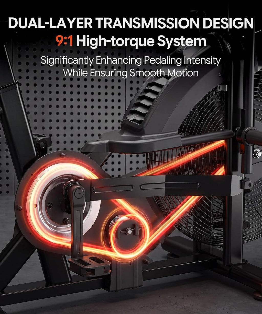 Dual Resistance Air Bike with APP