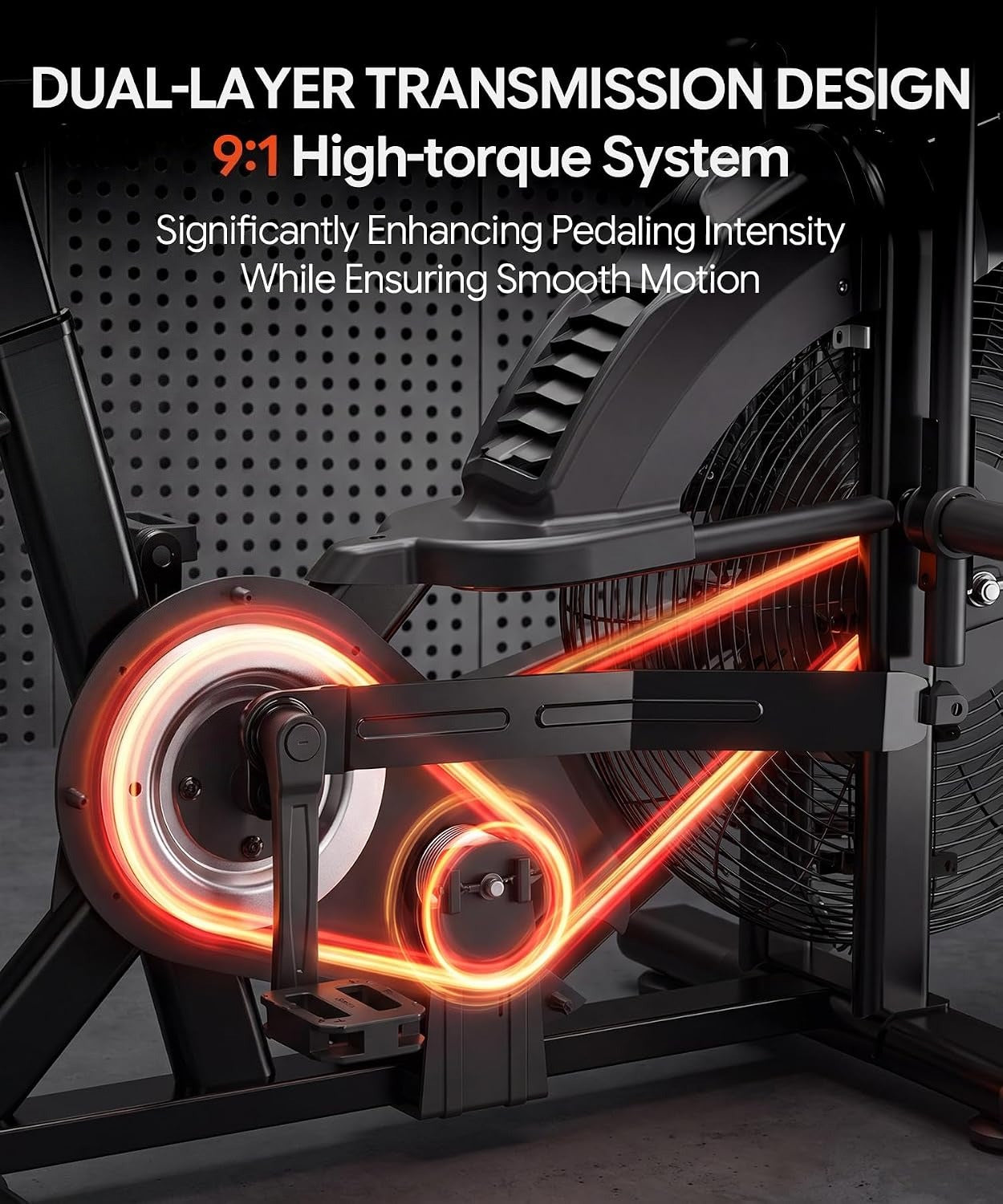 Dual Resistance Air Bike with APP